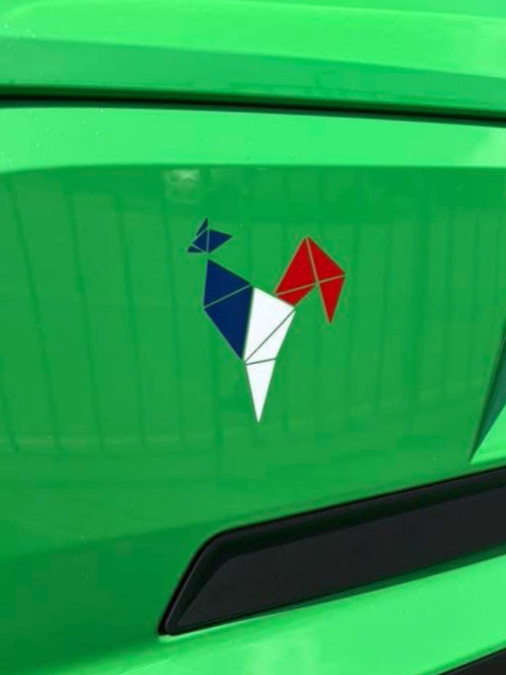 French Flag Renault 5 Charging Flap Cockerel