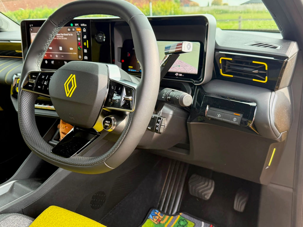 Renault 5 Etech Vent & Steering Wheel Overlay Kit - Yellow