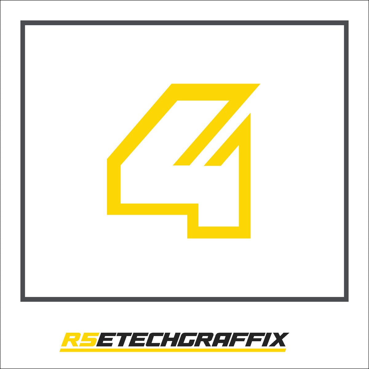 Renault 4 Etech Steering Wheel Graphic - Yellow