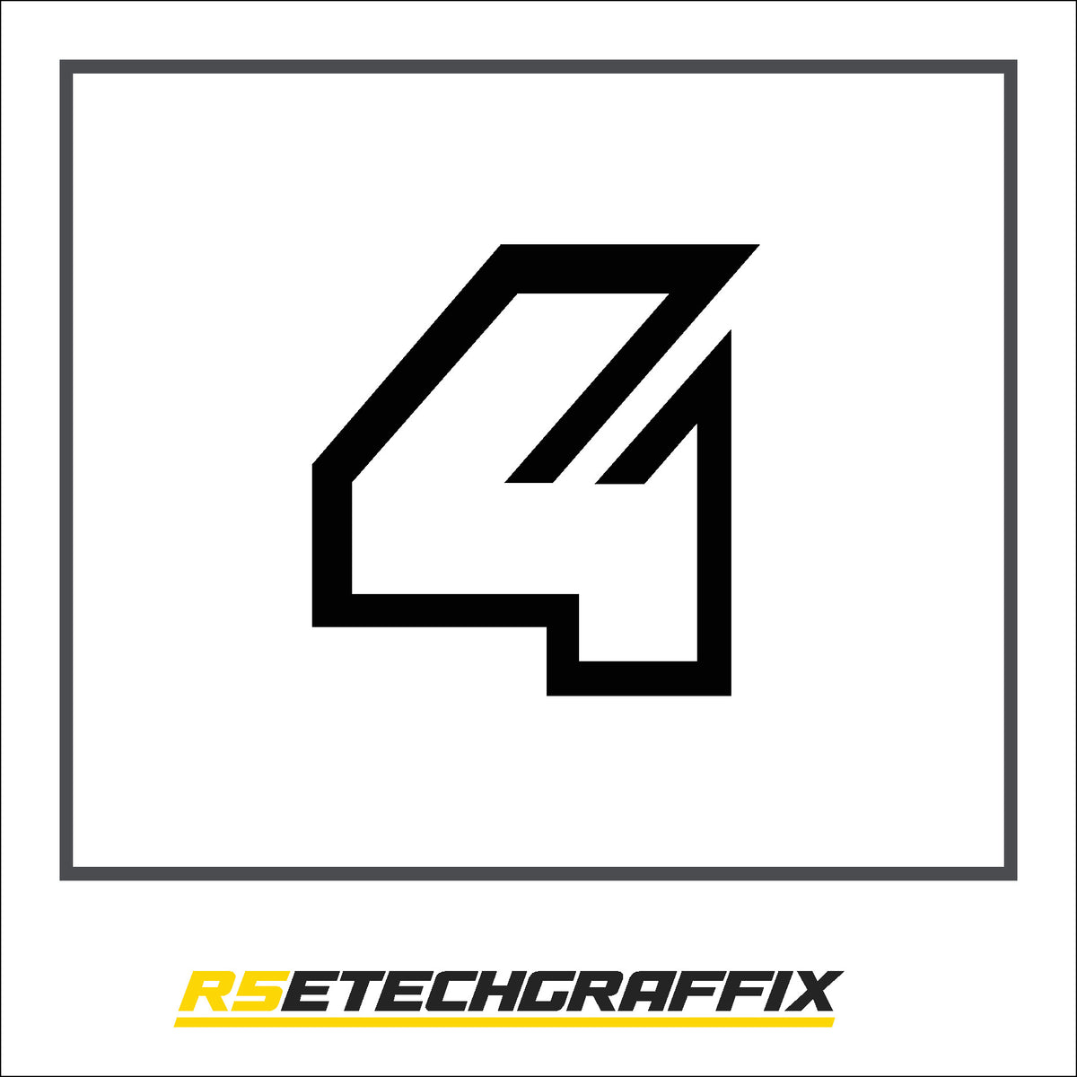 Renault 4 Etech Steering Wheel Graphic - Matte Black