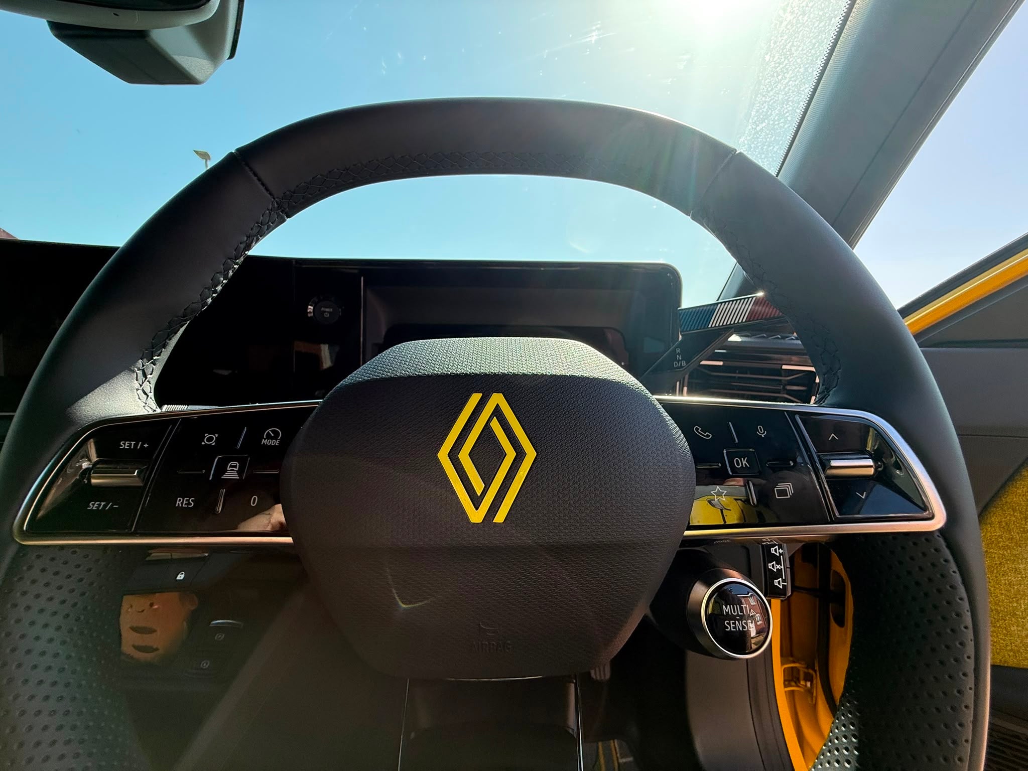 Yellow Steering Wheel Badge Overlay Graphic