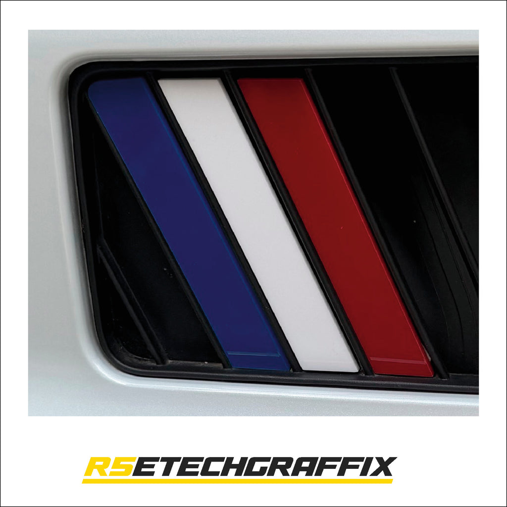 Laser Cut Acrylic French Flag Bumper Inserts - For The Other Side!