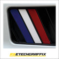 Laser Cut Acrylic French Flag Bumper Inserts - For The Other Side!