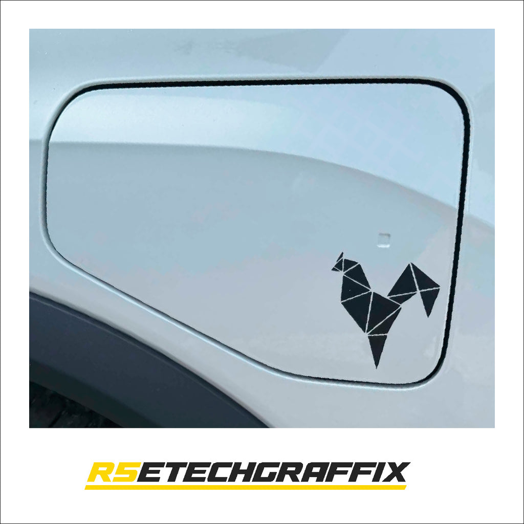 Renault 5 Charging Flap Cockerel - Black