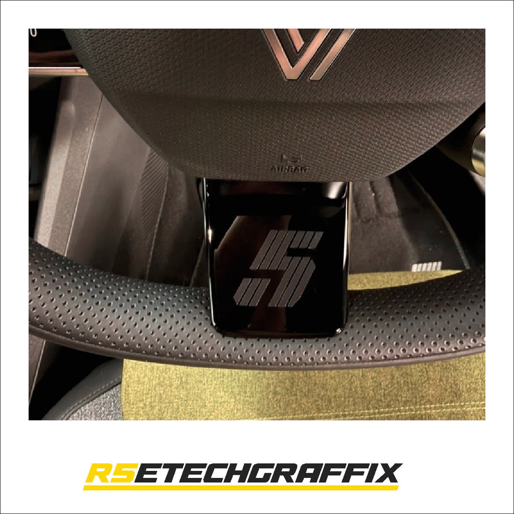 Renault 5 Etech Steering Wheel Graphic - Matte Black