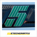 Green Renault 5 Etech Rear Badge Overlay Graphic