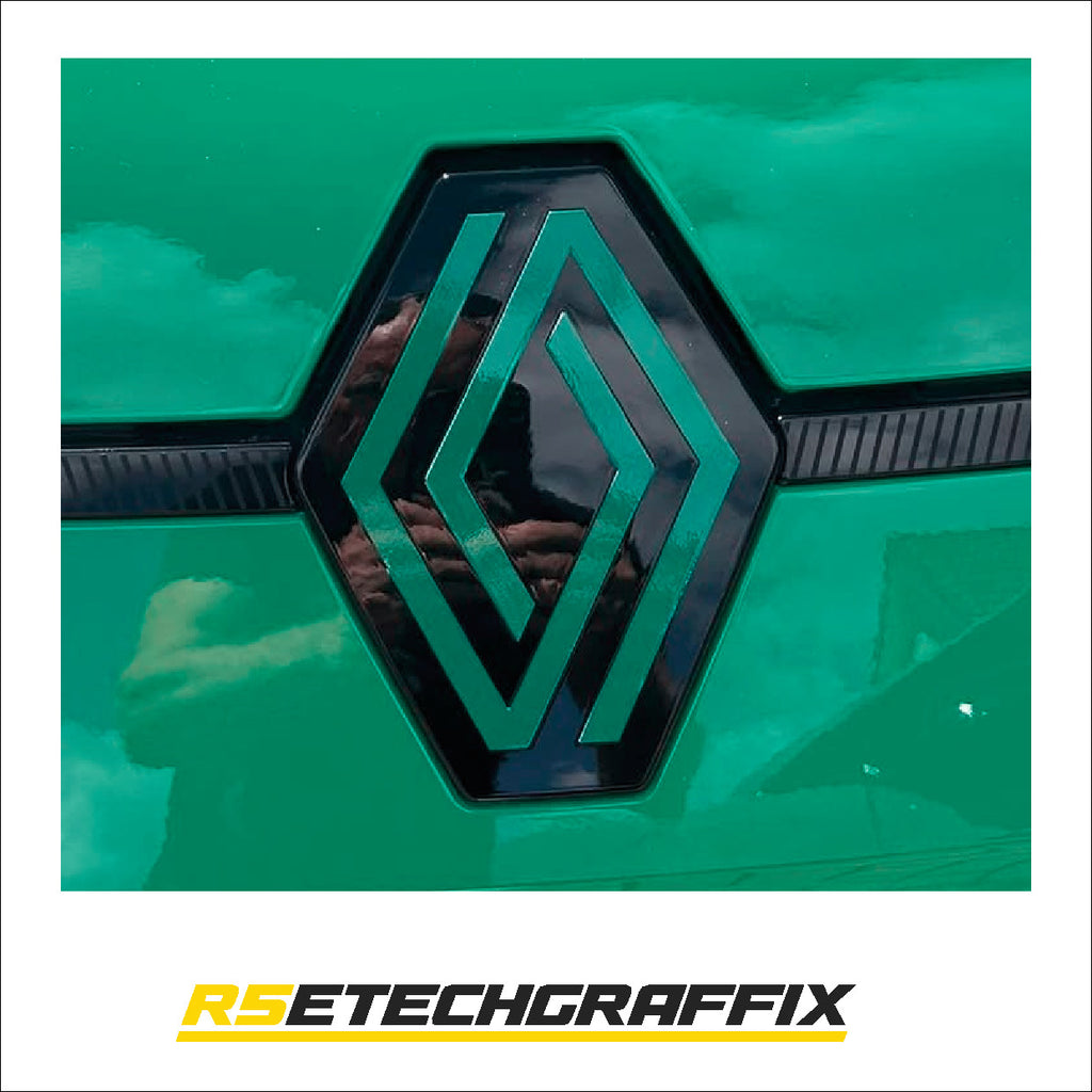 Green Renault 5 Etech Front Badge Overlay Graphic