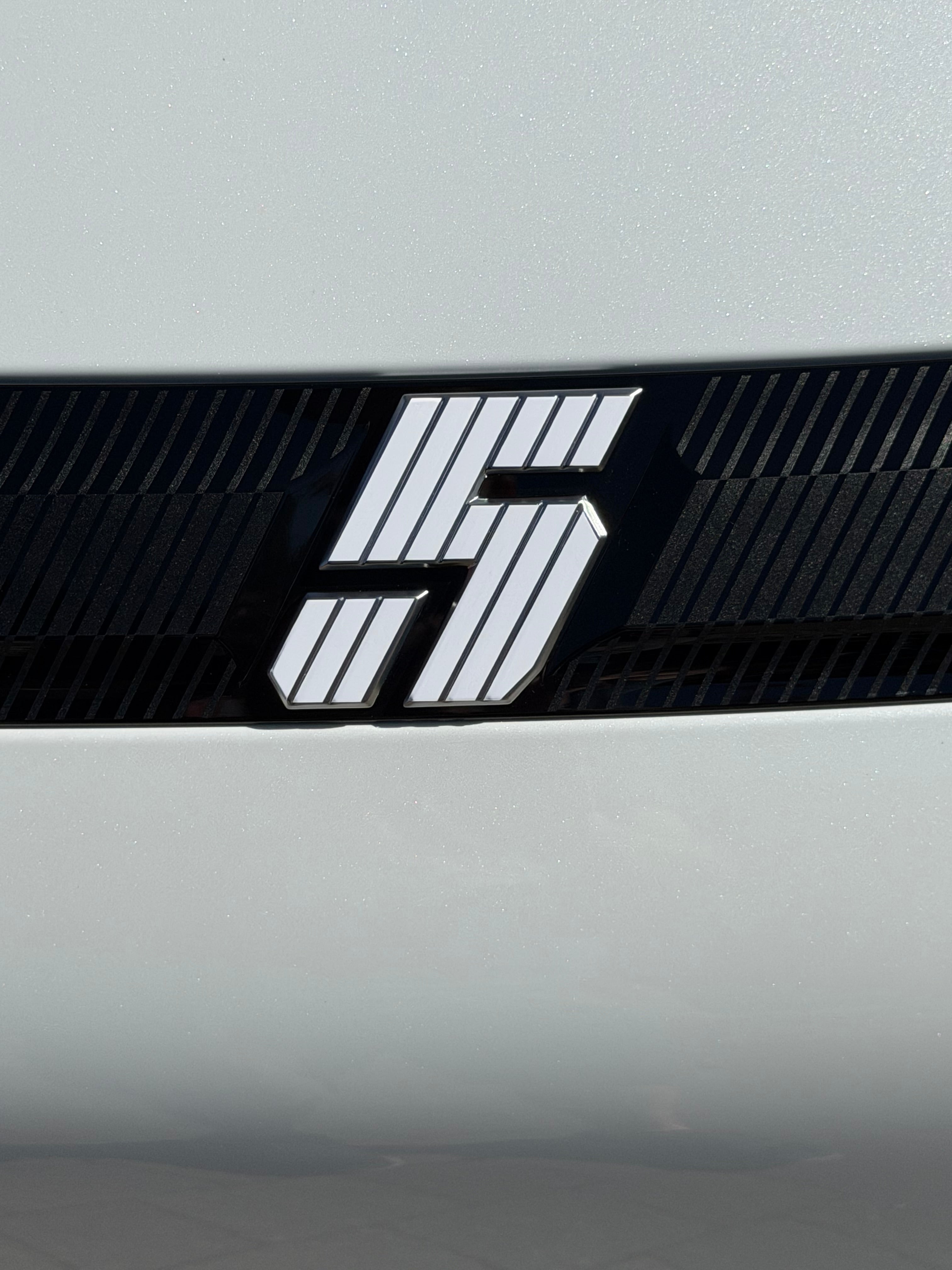 Gloss White Renault 5 Etech Rear Badge Overlay Graphic