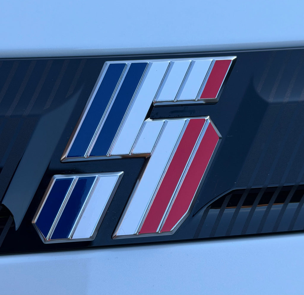 French Flag Renault 5 Etech Rear Badge Overlay Graphic