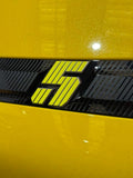 Yellow Renault 5 Etech Rear Badge Overlay Graphic