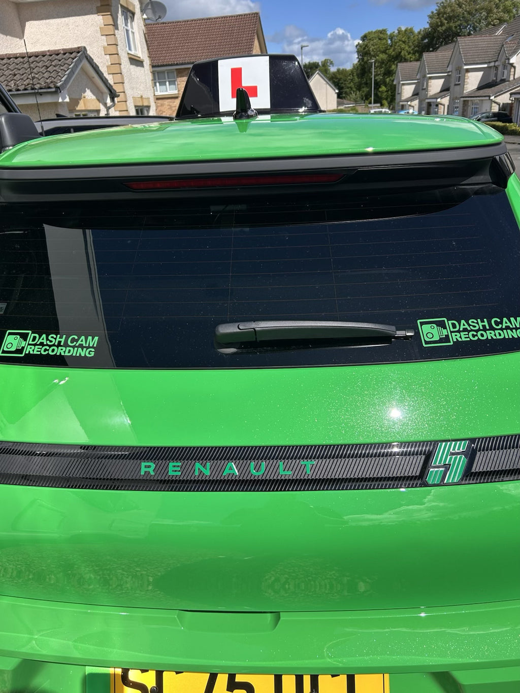 Green Renault 5 Etech Rear Badge Overlay Graphic