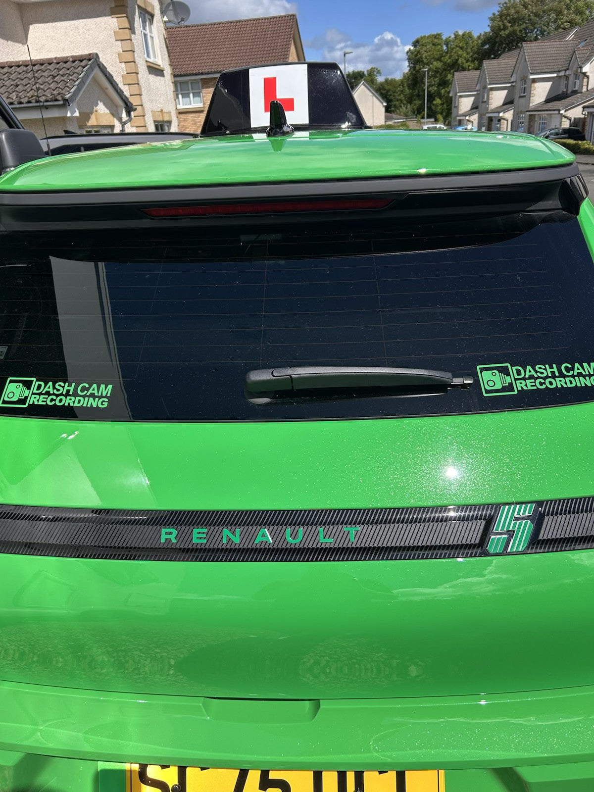 Green Renault 5 Etech Rear Badge Overlay Graphic