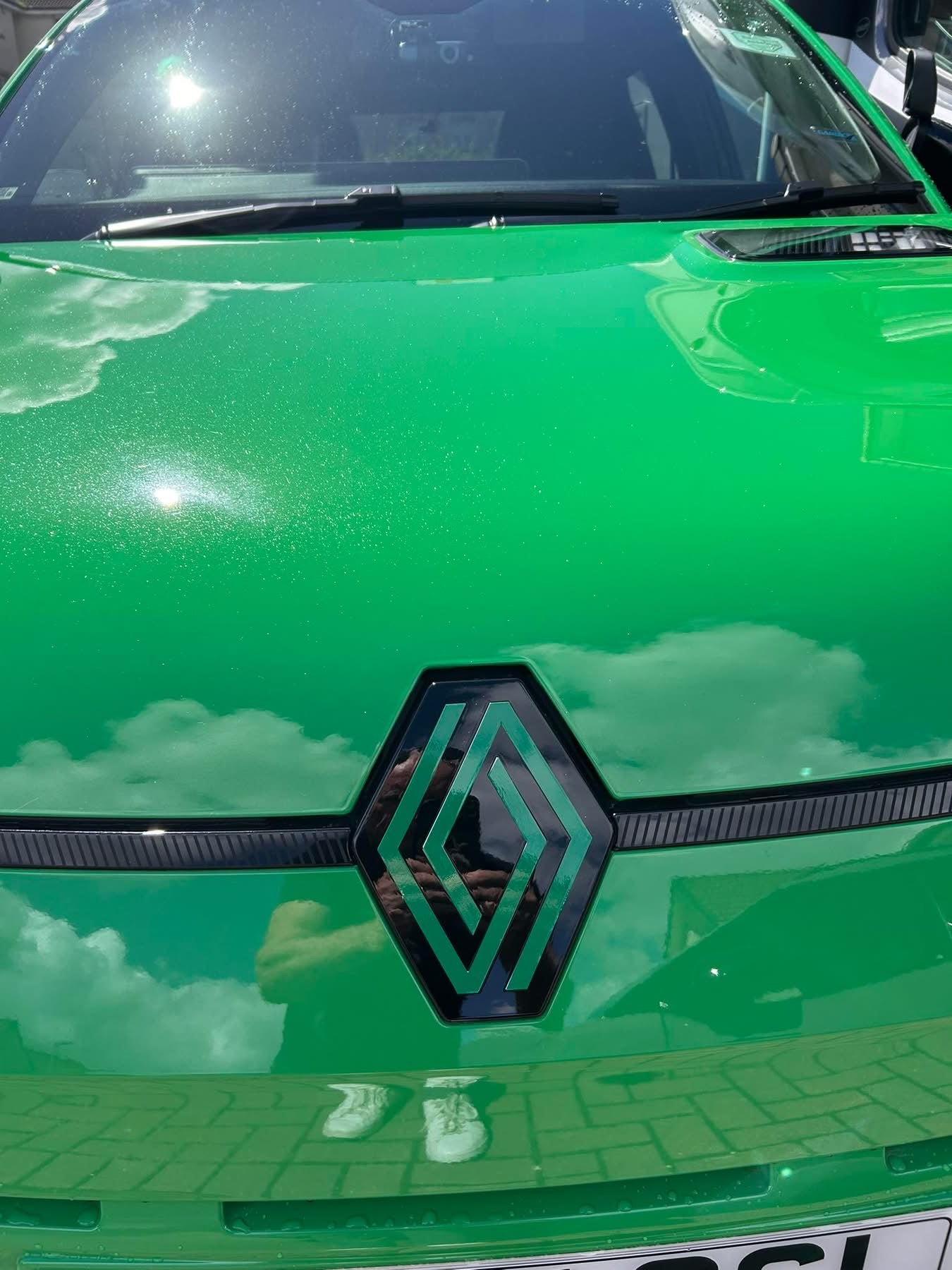 Green Renault 5 Etech Front Badge Overlay Graphic