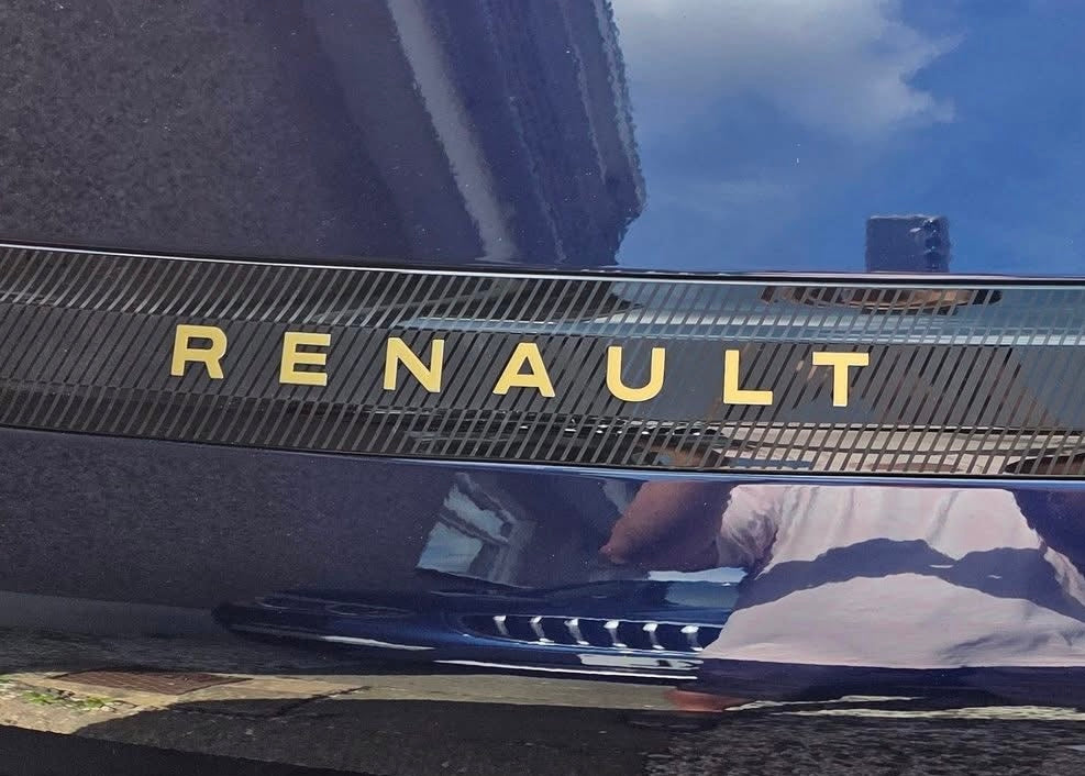 Renault 5 Etech rear RENAULT Letters Overlay Graphic - Various Colours
