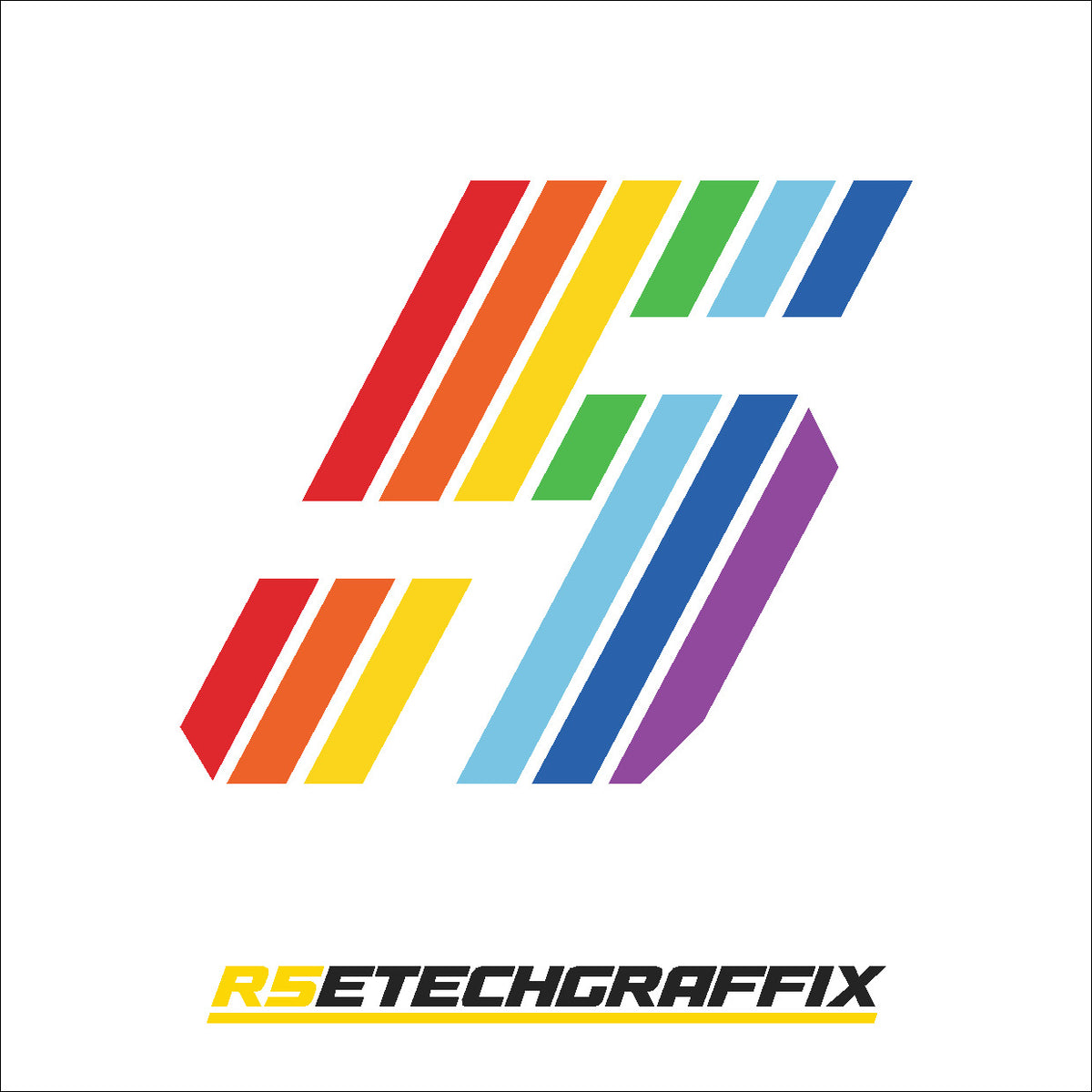 Fun Rainbow Renault 5 Etech Rear Badge Overlay Graphic
