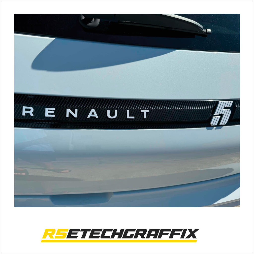 Renault 5 Etech rear RENAULT Letters & 5 Overlay Kit - Various Colours