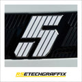 Gloss White Renault 5 Etech Rear Badge Overlay Graphic