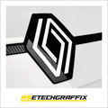 White Renault 5 Etech Front Badge Overlay Graphic