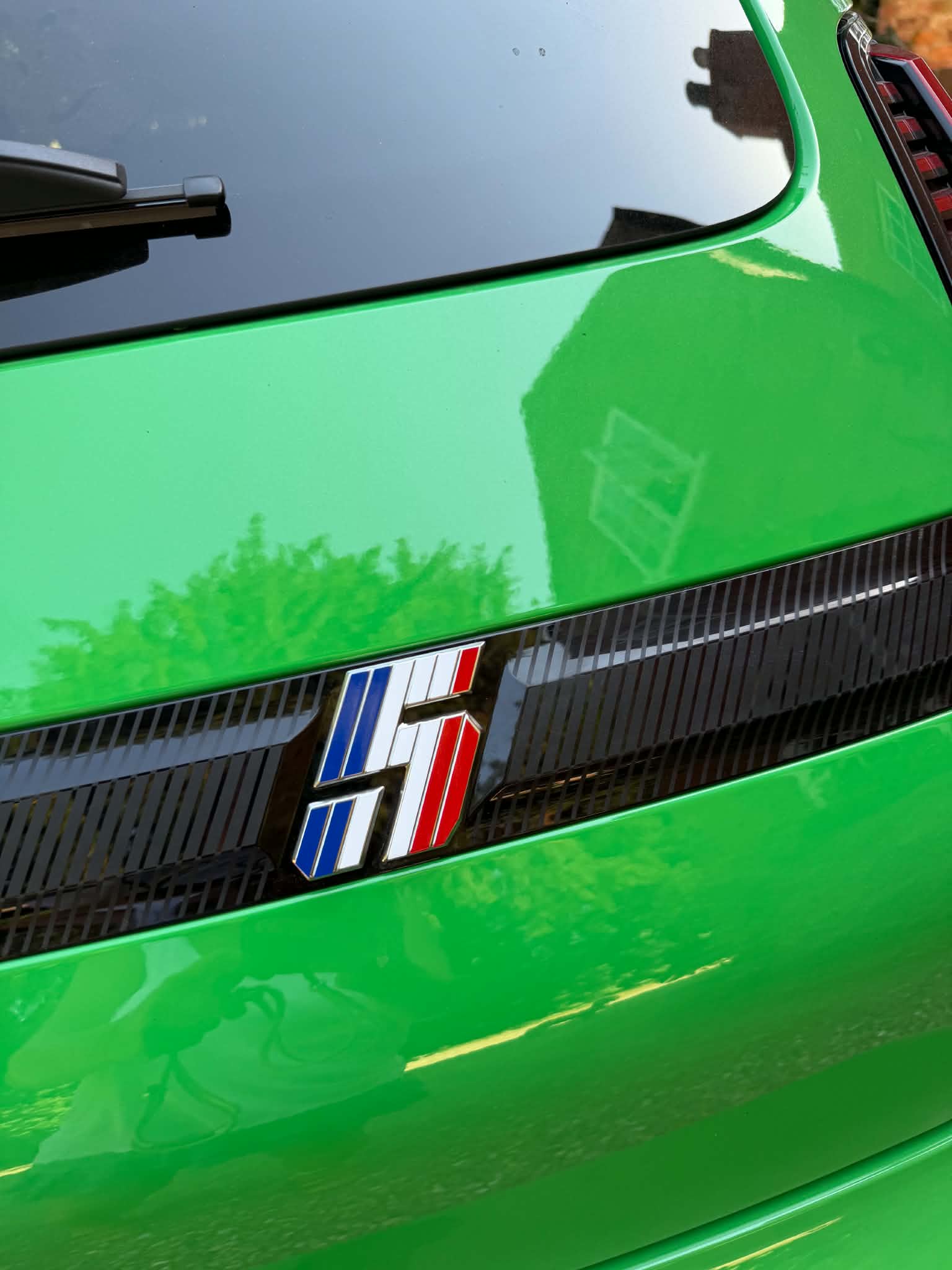 French Flag Renault 5 Etech Rear Badge Overlay Graphic