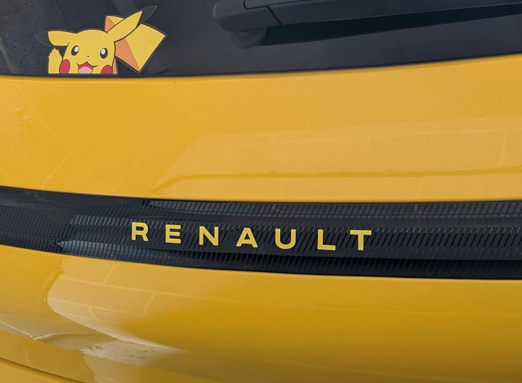 Renault 5 Etech rear RENAULT Letters Overlay Graphic - Various Colours
