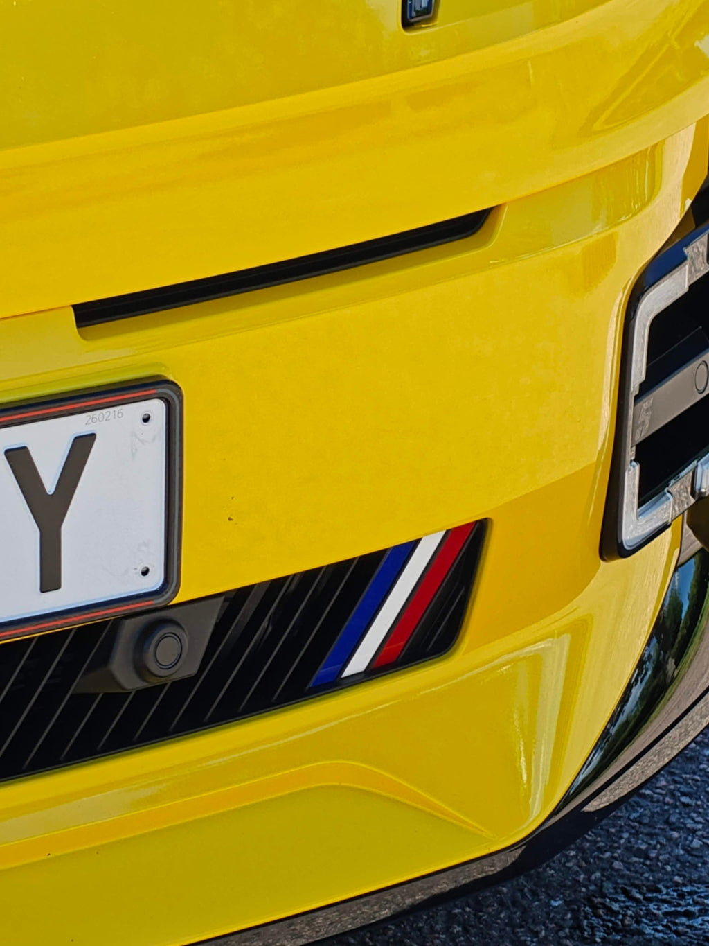Renault 5 Etech French Flag Laser Cut Acrylic Front Bumper Inserts